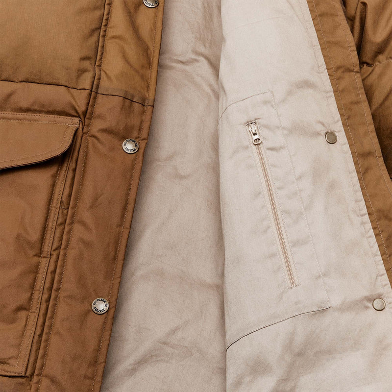 Women's waxed down parka von Filson | Dark tandark t (Brown)