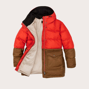 Women's waxed down parka by Filson | Campfire/dark tan (Orange)