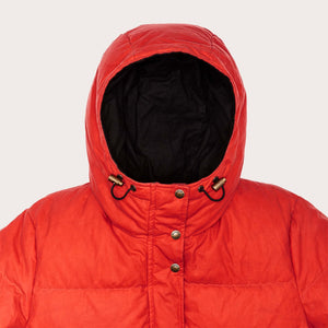 Women's waxed down parka by Filson | Campfire/dark tan (Orange)