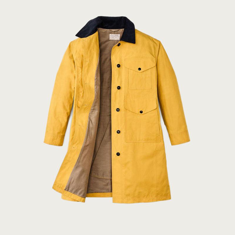 Women's dry waxed long cruiser di Filson | Yellow (Yellow)