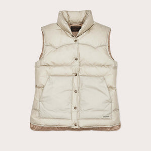 Women's waxed down vest by Filson | Light tan (Beige)