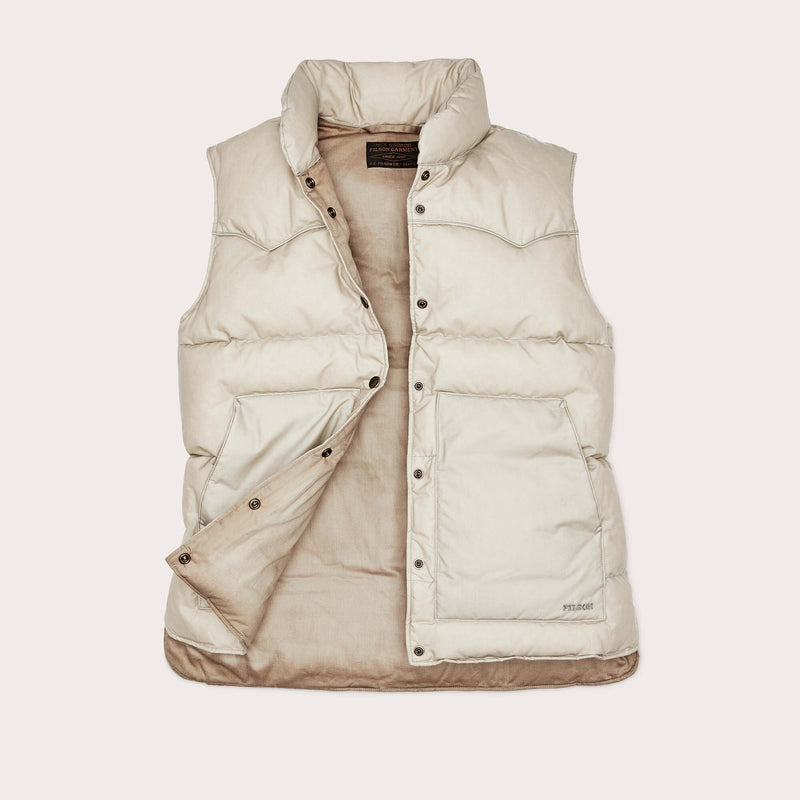 Women's waxed down vest by Filson | Light tan (Beige)