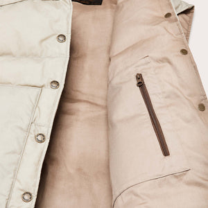 Women's waxed down vest by Filson | Light tan (Beige)