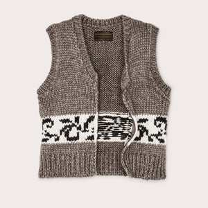 Women's wool vest by Filson | Gray/floral (Gray)