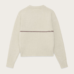 Women's wool crewneck sweater di Filson | Oysterblack ch (Beige)