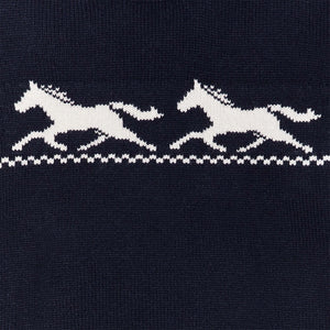 Women's wool crewneck sweater von Filson | Navy horse (Blue)