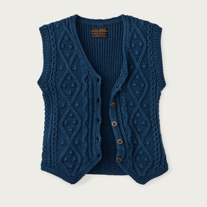 Women's jacquard cotton vest von Filson | Deep blue (Blue)