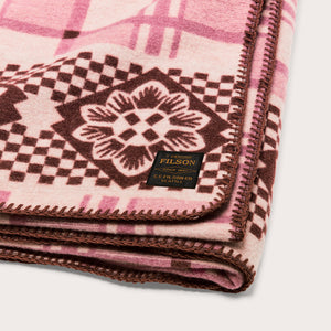 Flowers wool blanket di Filson | Flower blanket plaid (Pink)