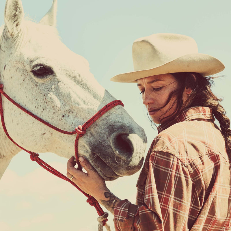 Women's flannel western shirt by Filson | Clay dust (Brown)