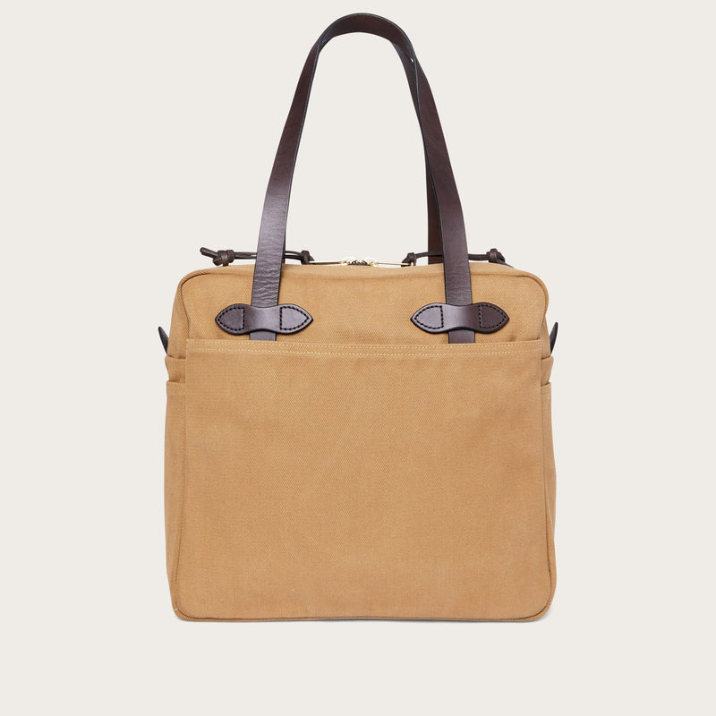 Rugged twill tote bag with zipper by Filson | Previously darktan (Beige)