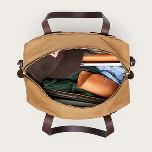 Rugged twill tote bag with zipper by Filson | Previously darktan (Beige)