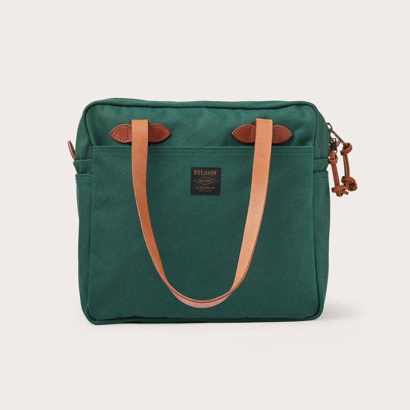 Rugged twill tote bag with zipper di Filson | Hemlock (Green)