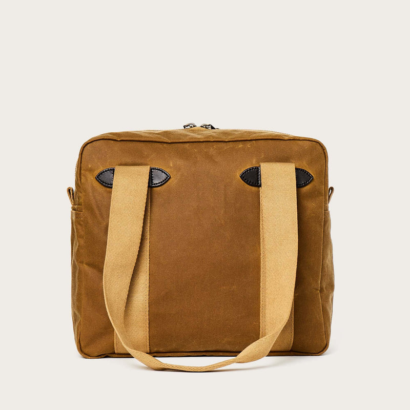 Tin cloth zipper tote bag by Filson | Dark tan (Beige)